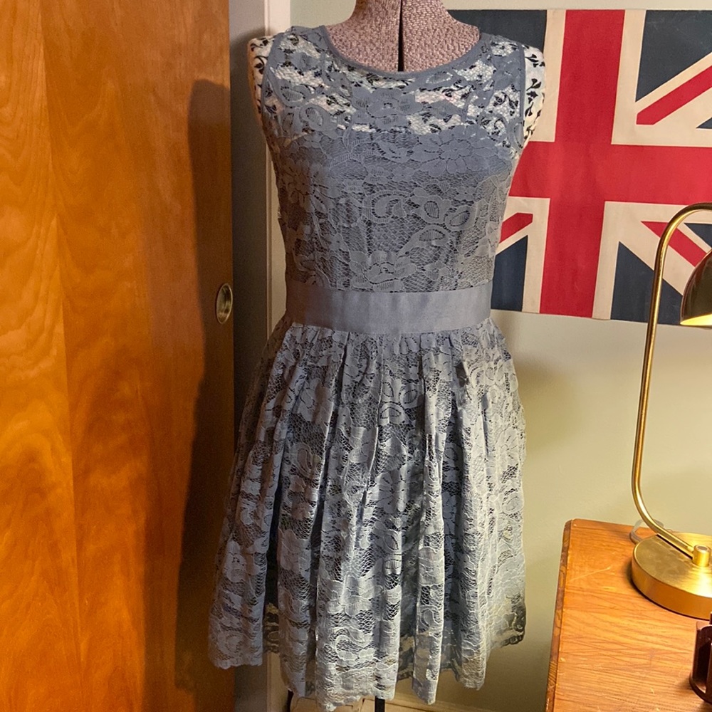 Gray BB Dakota Lace Dress